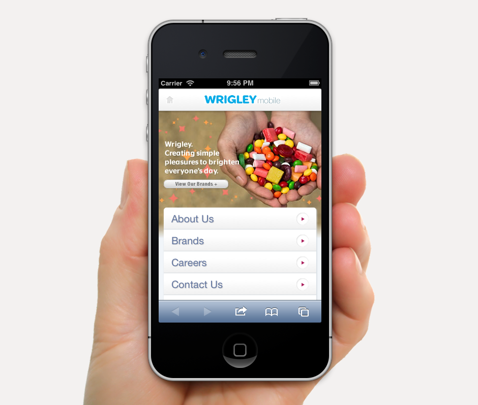 Wrigley mobile Website gum