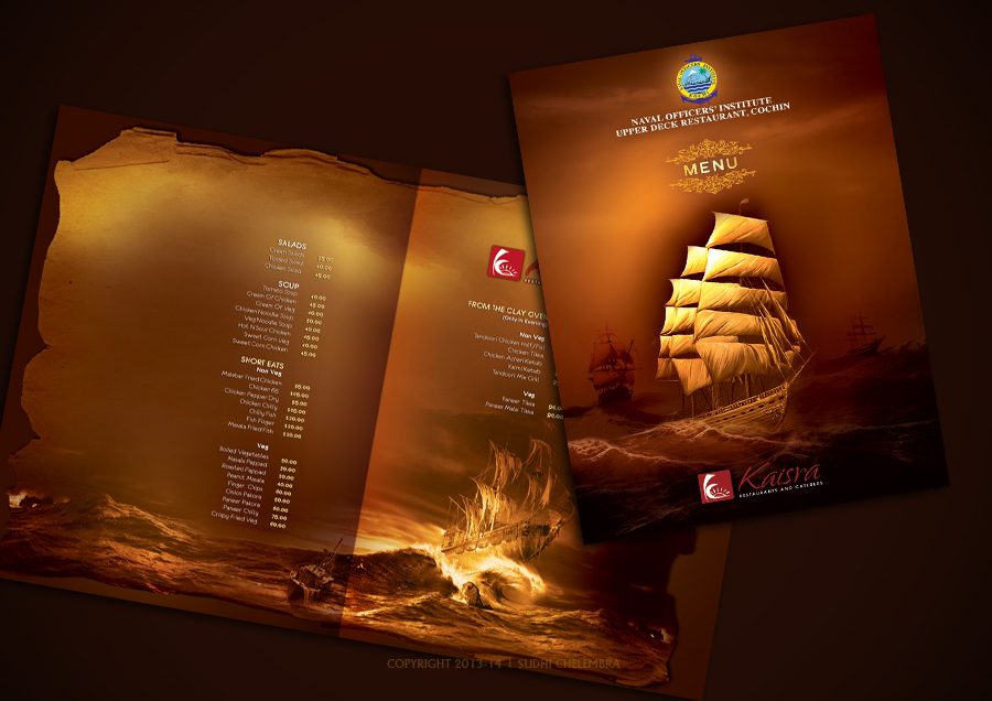 menu design brochure design digital painting