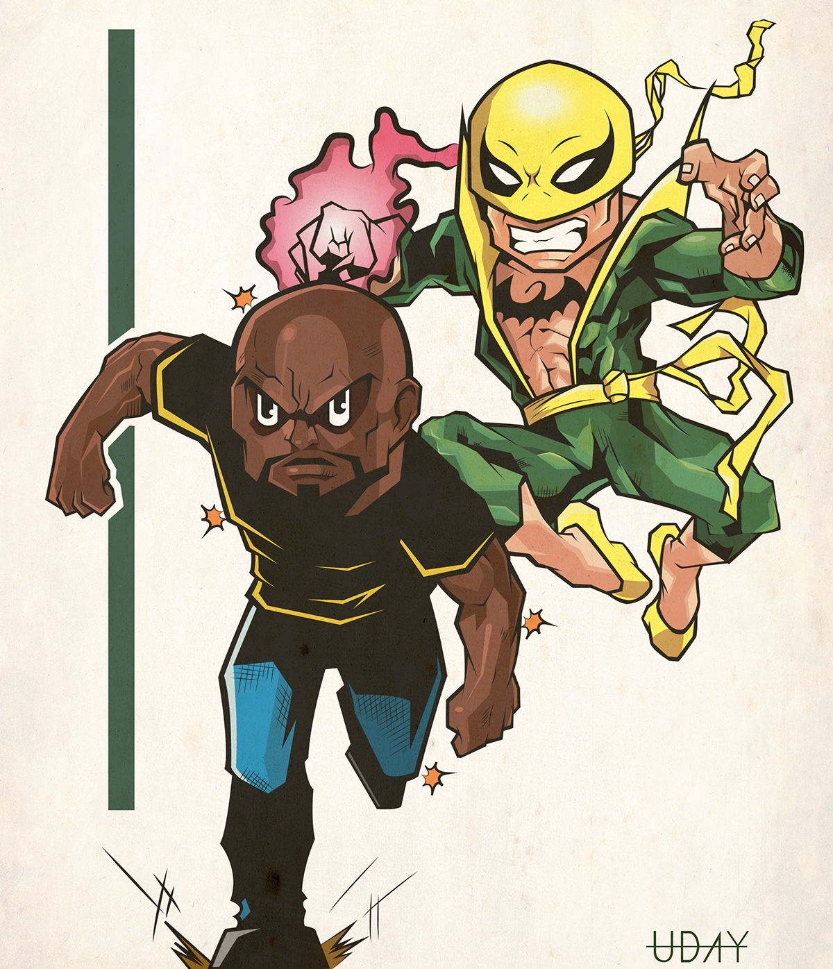 adobe adobe illustrator Illustrator the defenders Luke Cage iron fist Netflix kung-fu