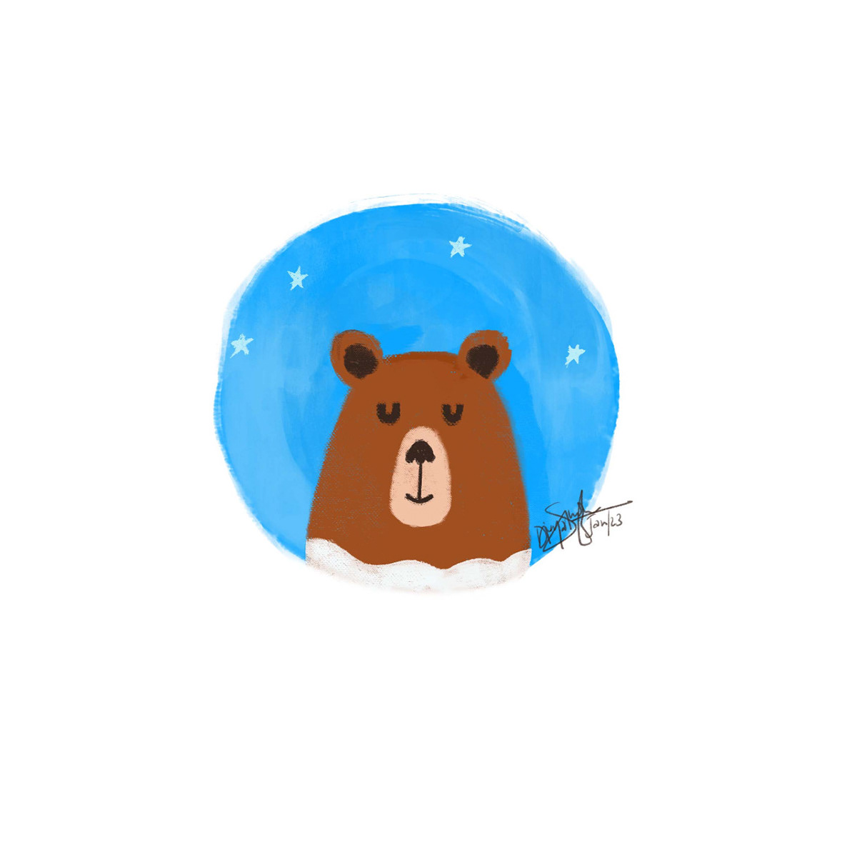 bear brown bear digital painting photoshop