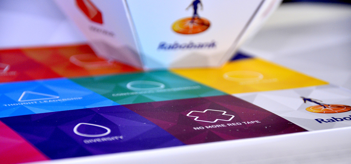 Rabobank print logodesign Icon mailer envelop Booklet pop-up Popup
