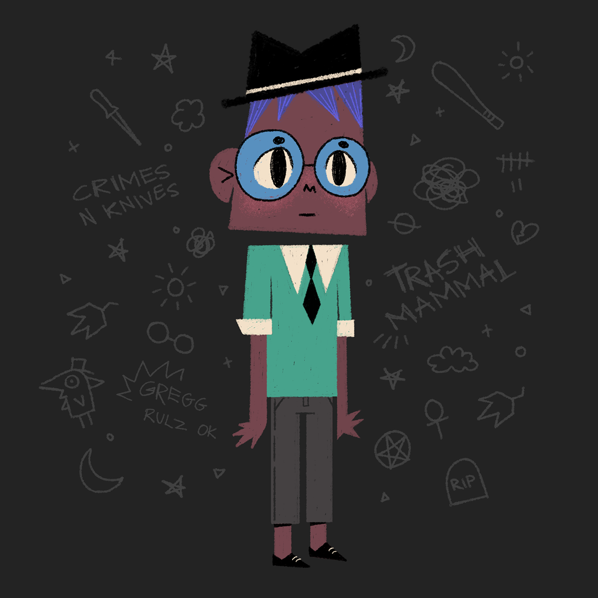 Character design  fanart ILLUSTRATION  night in the woods video game