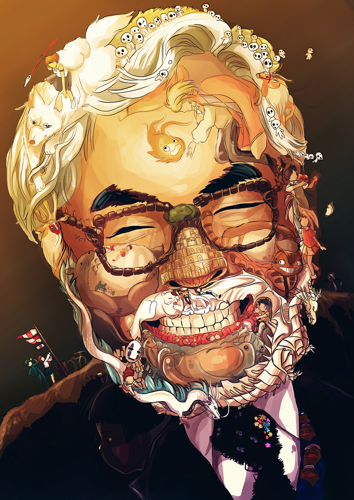 Hayapo Miyazaki  Art Portait  Digital Art  Ghibli