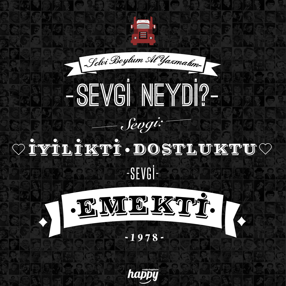 Retro turkish turk yeşilçam art direction graphics design türkiye happydigital