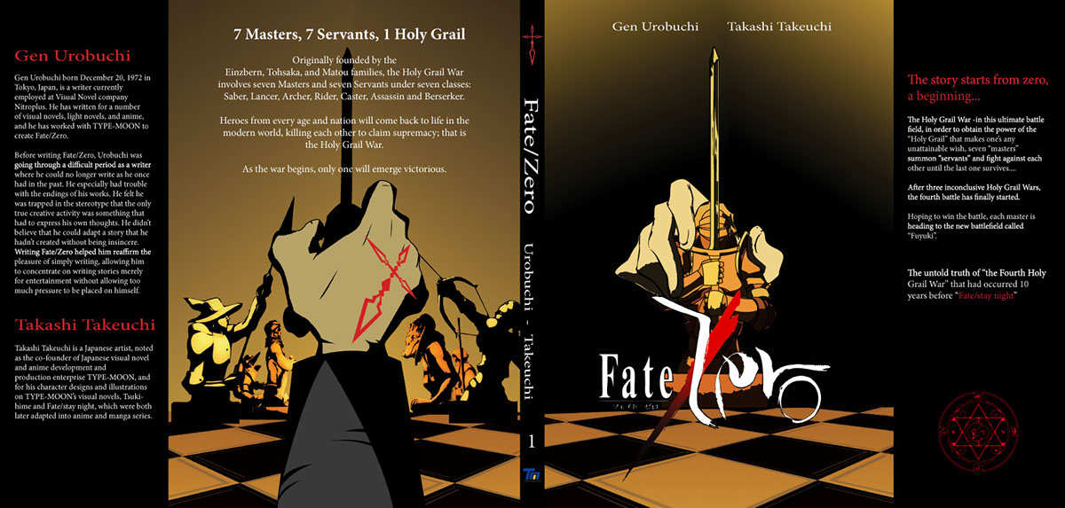 Fate/Zero book jacket dust jacket book cover