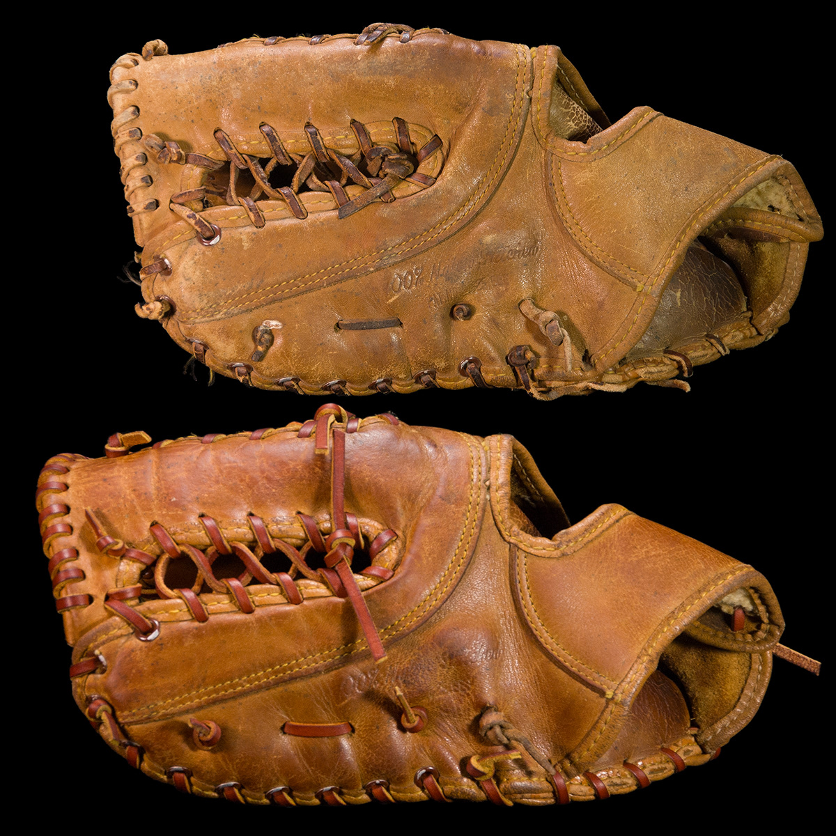 spalding Baseball Glove Restore Before and After Gowdy Gloves Baseball Glove Relace leather goods sports baseball glove Fred Whitfield