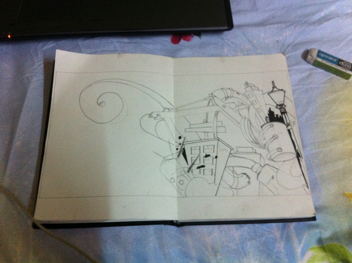 illustrations drawings sketching wallpainting wallart sketchbook cafe restaurant