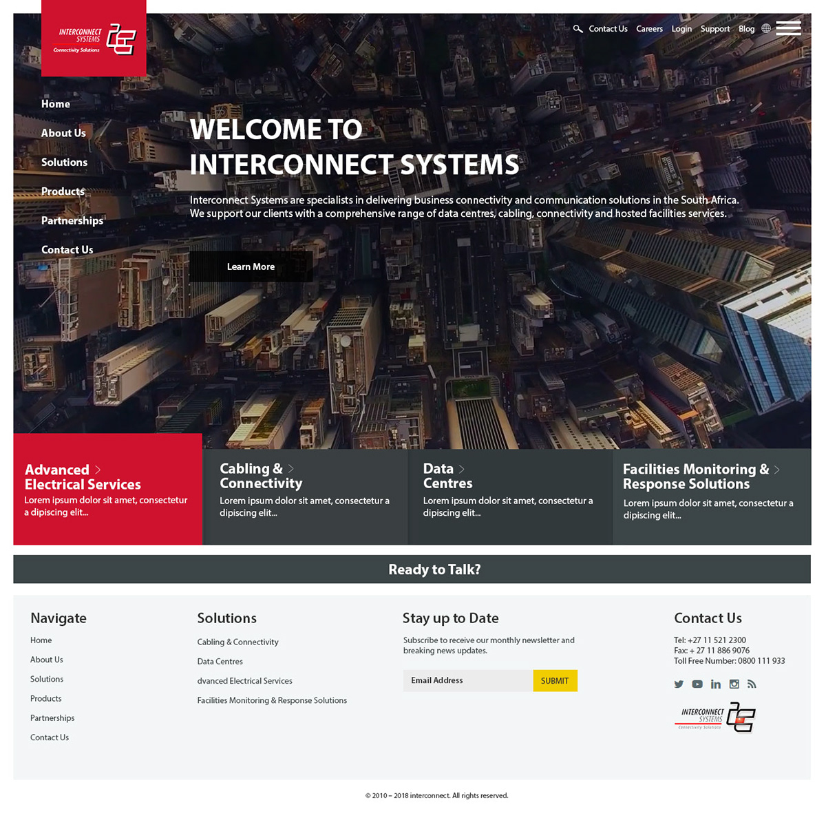 Interconnect systems network cabling solutions website created by - Big Web Media