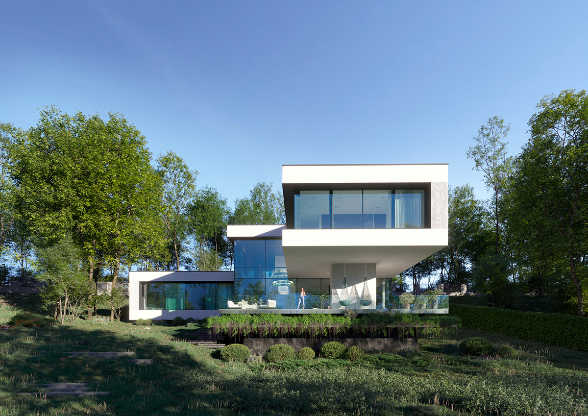 architecture design Render exterior visualization archviz 3ds max арт house modern