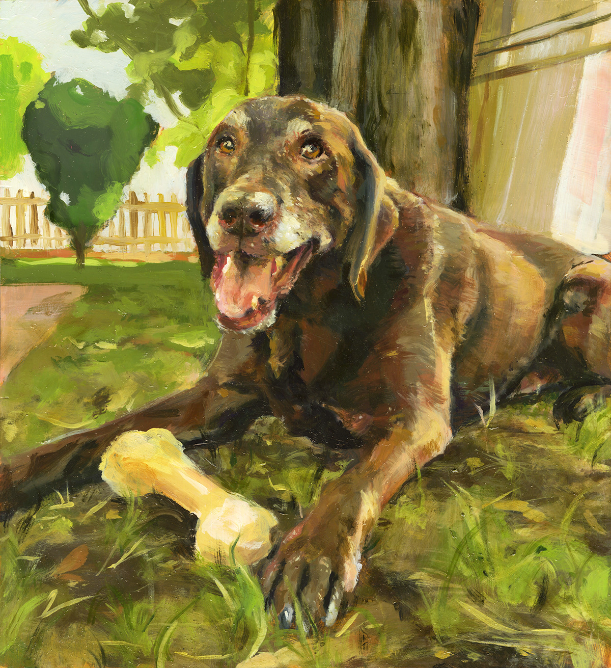 Pet Portrait portrait Portraiture Oil Painting oil dog dog portrait puppy Tondo dogs