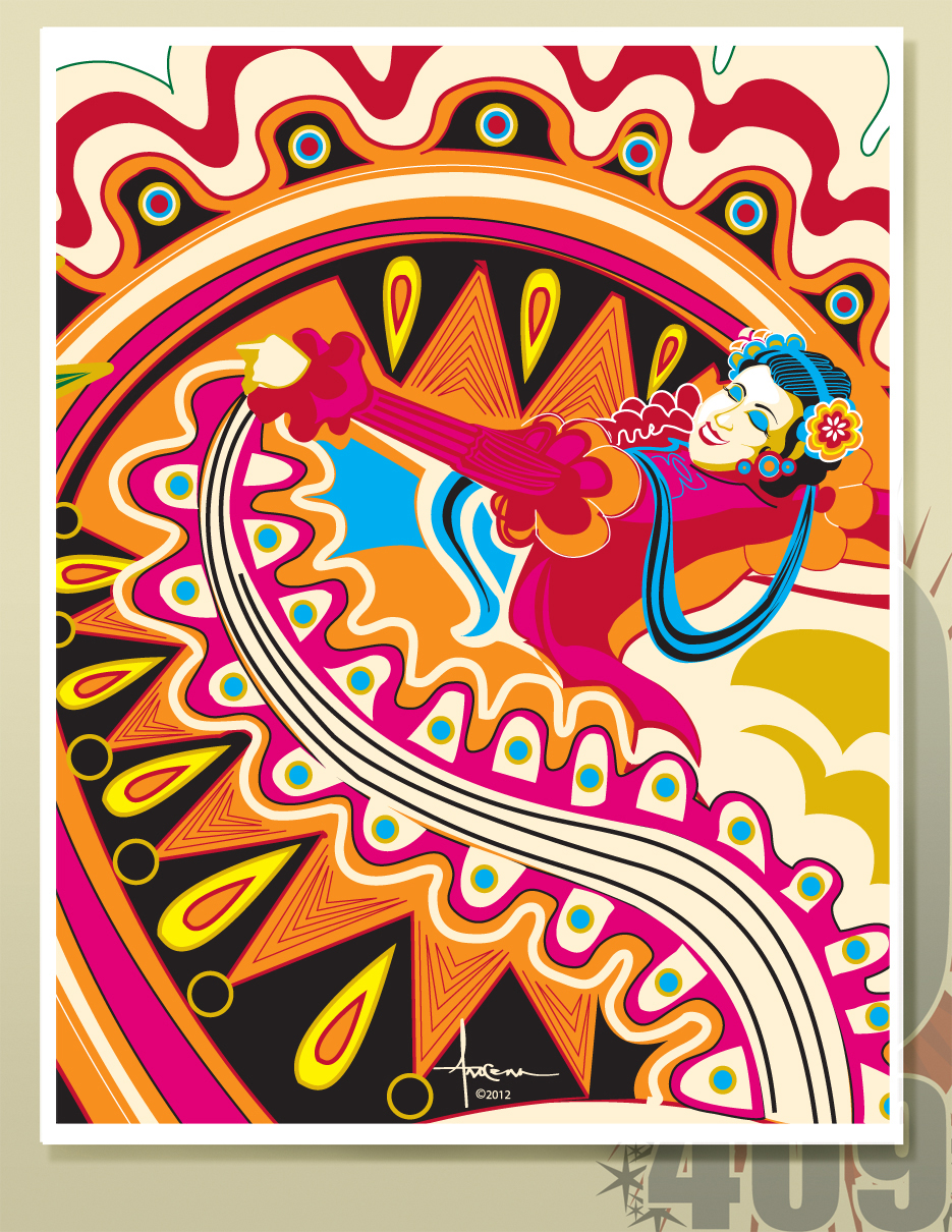 orlando arocena olo409 vector Illustrator Mexican cuban hispanic heritage culture celebration tribute growth aztec jaguar skull
