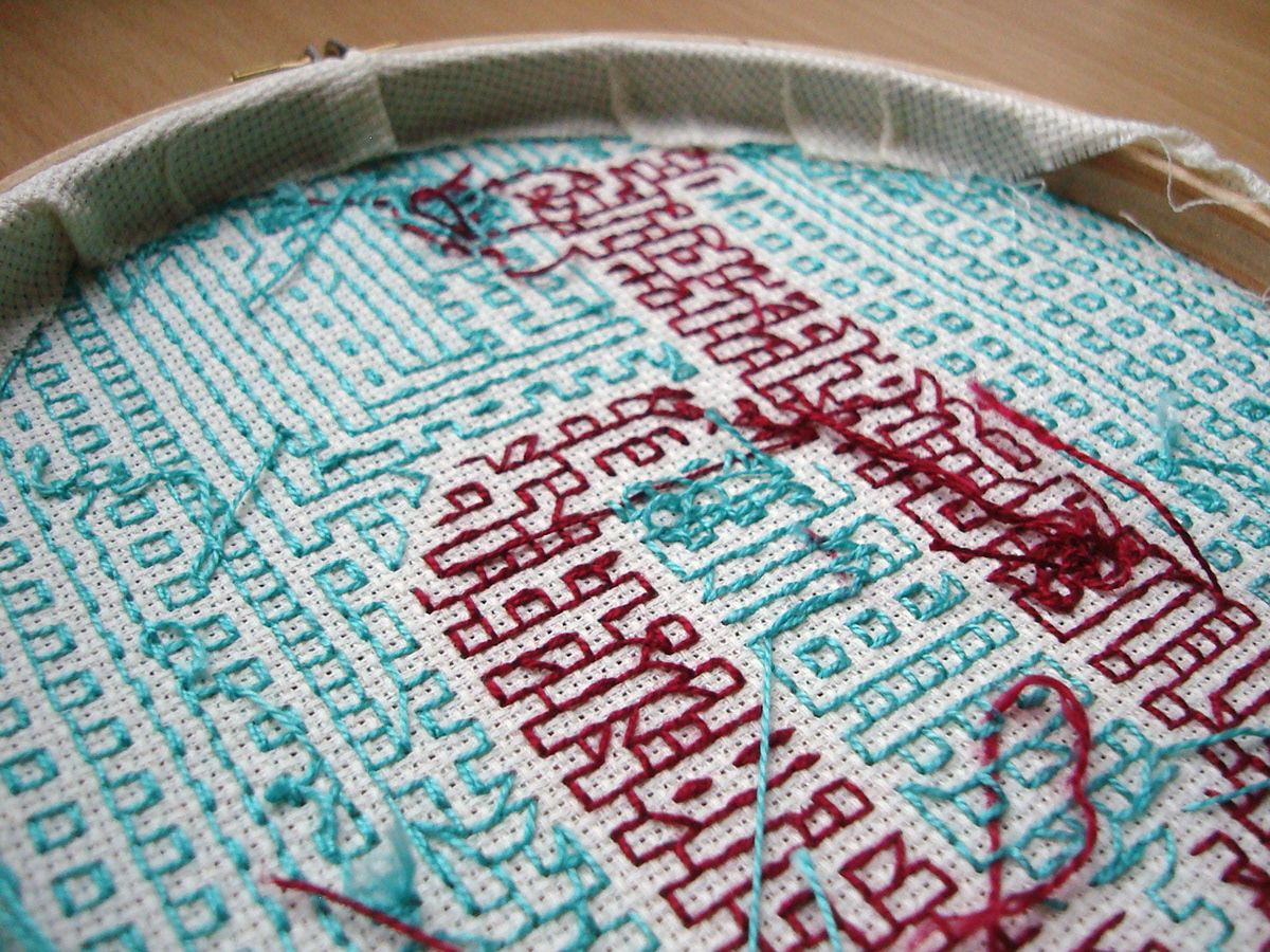 thread Needlework stitching Textiles cross stitch Embroidery present gift