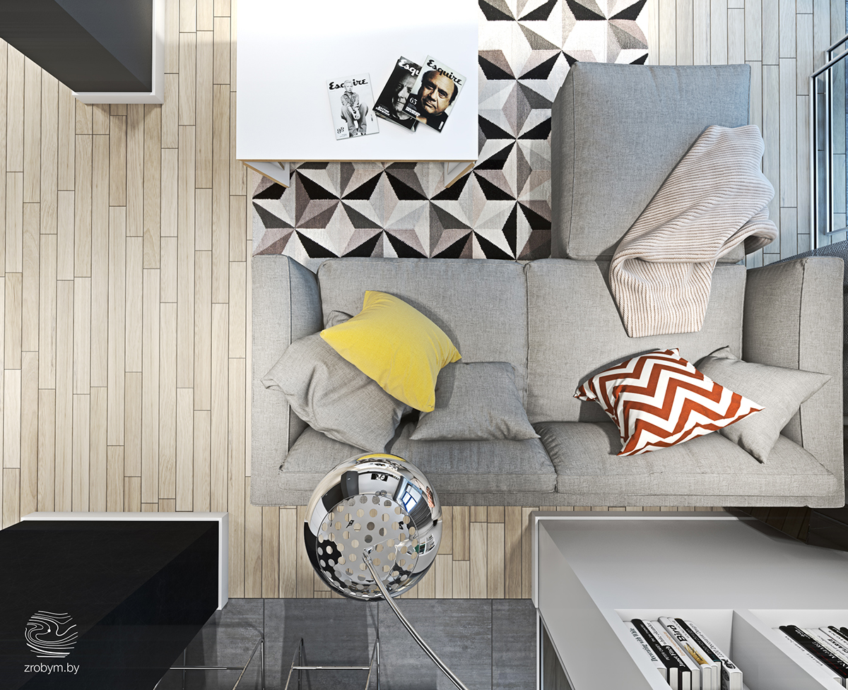 minsk Interior design visualization Render belarus minimalist grey Scandinavian