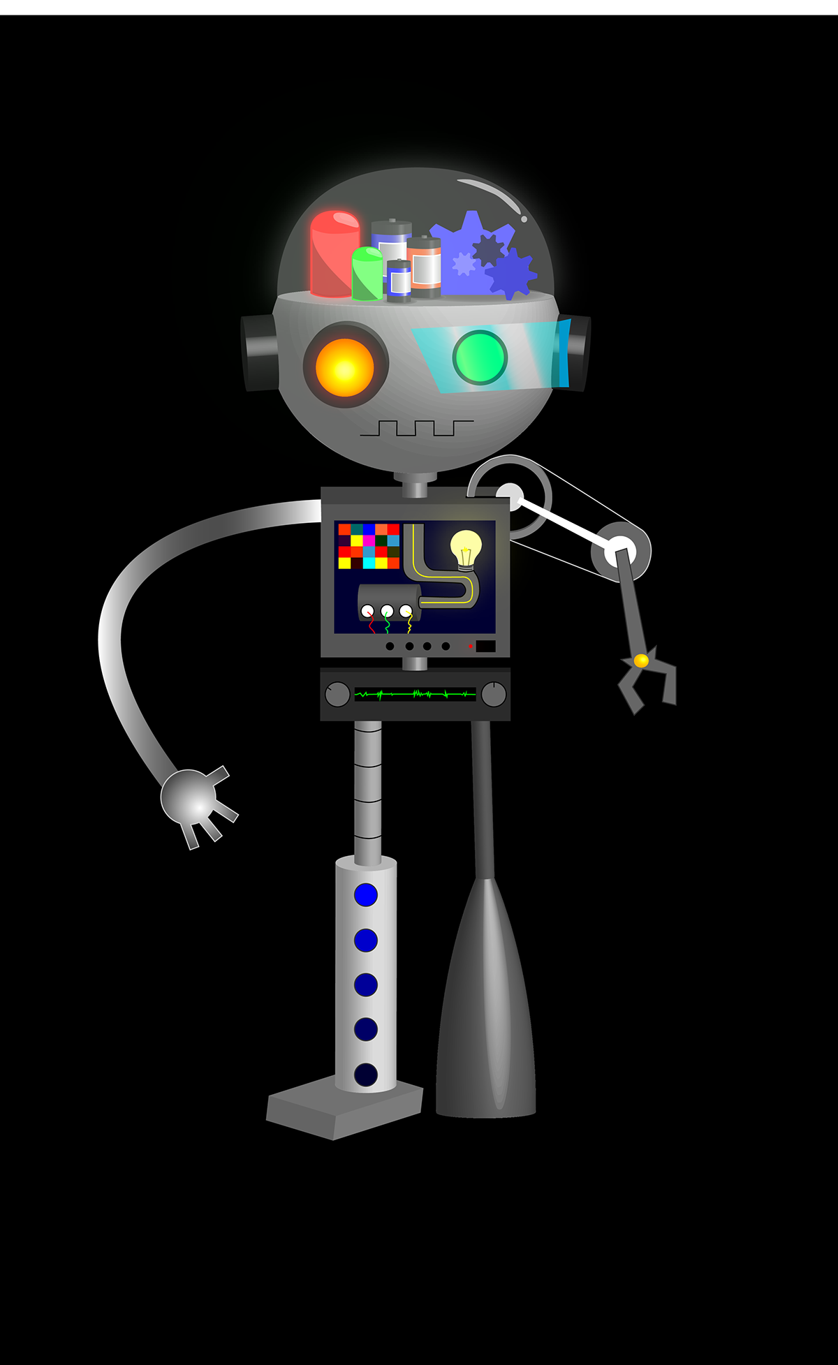 easy random Stuff toys Basic flat images adobe illustrator robot Robotboy 2D-3D Robotboy micoandrew micmost mico andrew