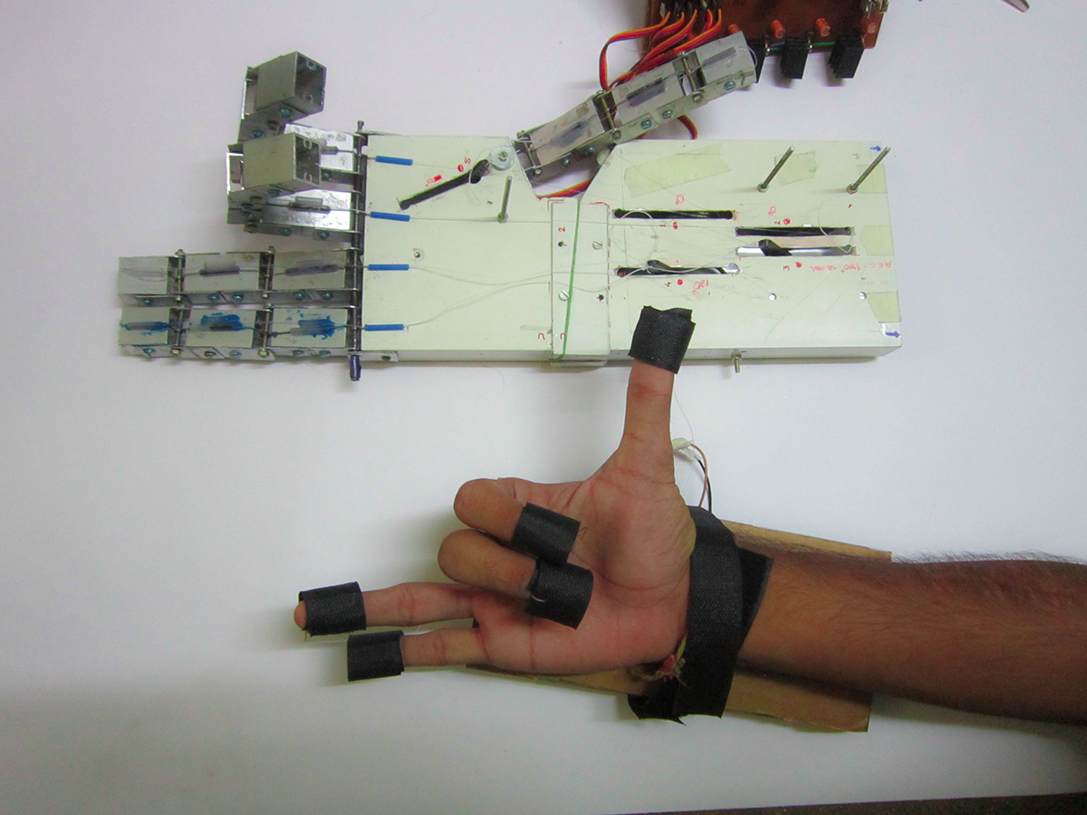 robotics Human Hand Arduino wireless engineering design Low Cost mimicking human imitator
