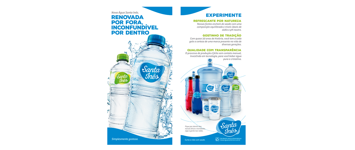 water santa ines drink agua facebook campaign jingle Spot 3D package