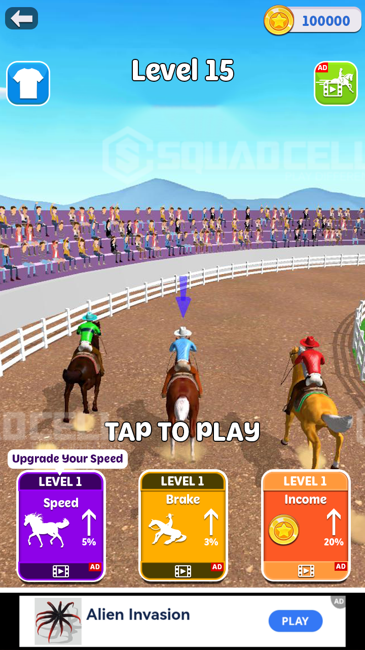 Racing Game Horse racing UI/UX portrait