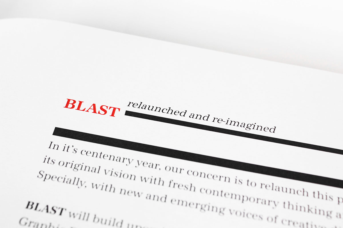 editorial magazine red black writing  blast! typography   Photography  centenary literature