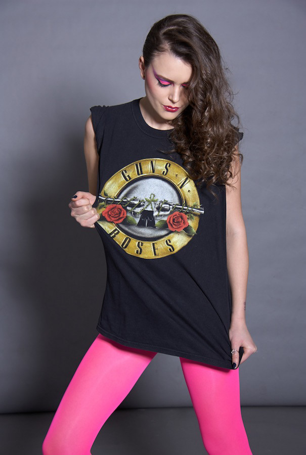 ANNI 80 80 Years guns'n'roses fluorescent pink