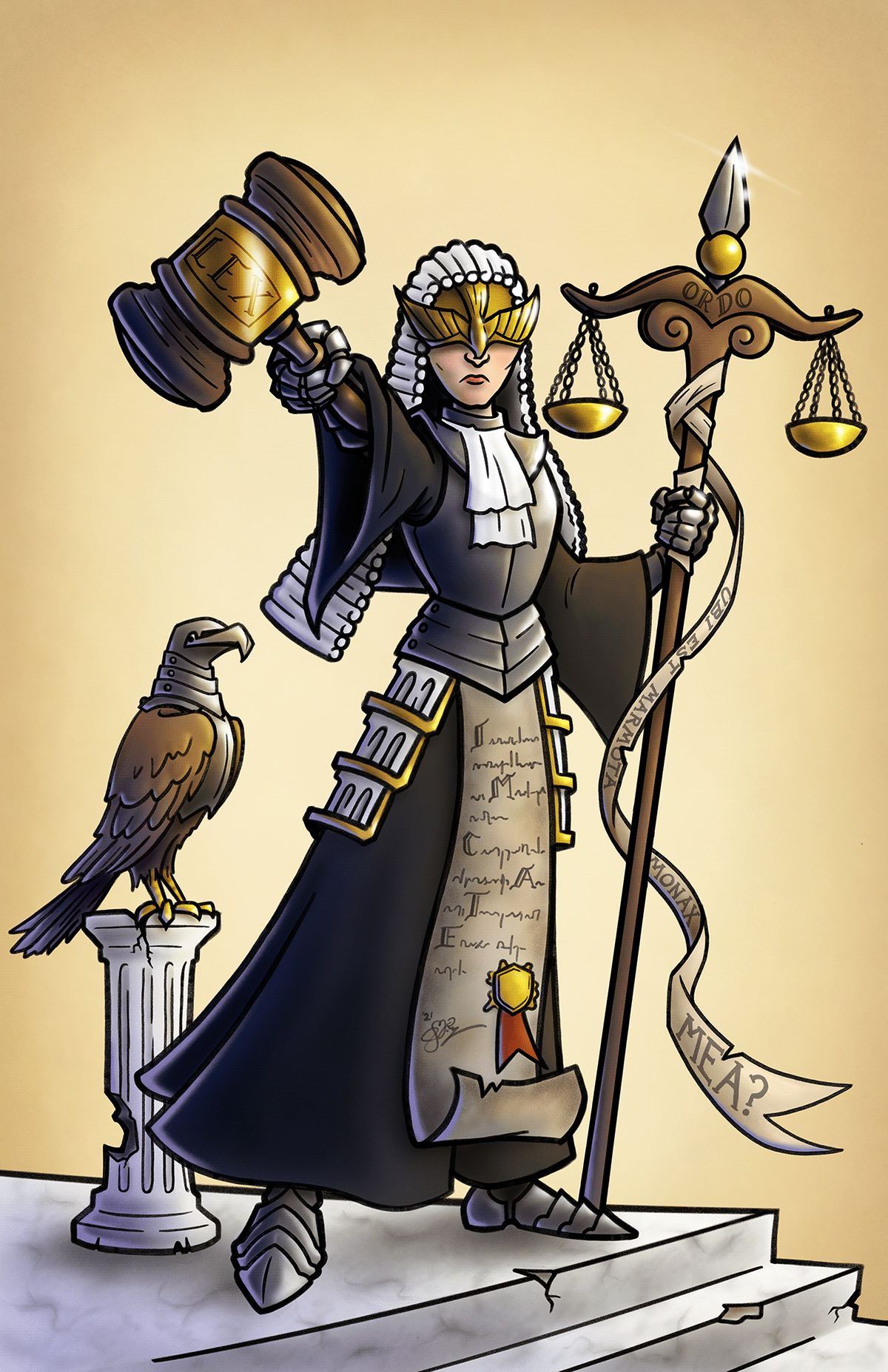 cali pigeon games calling all knights card game concept art court Drawing  eagle judge Justice law