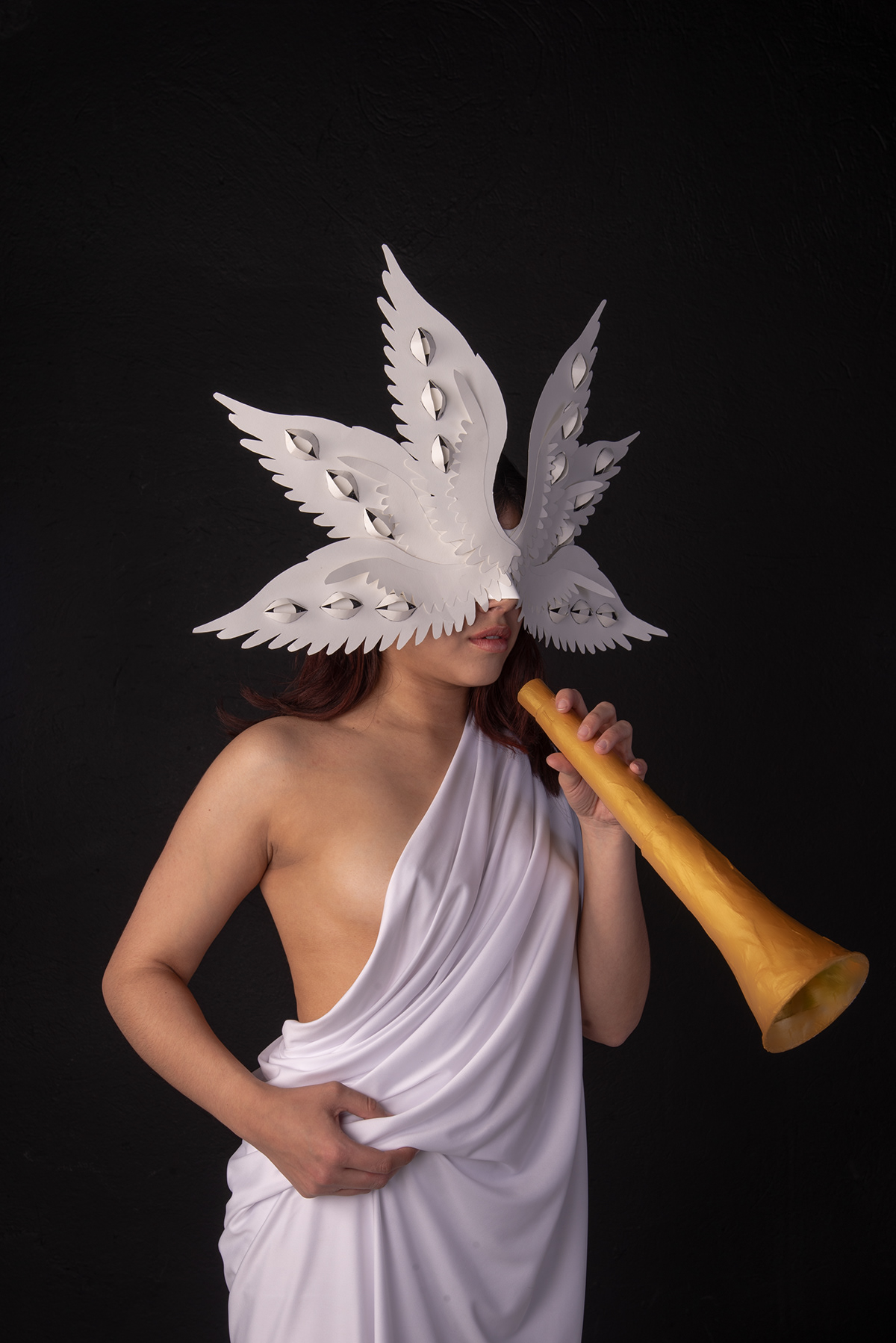 tarot Photography  photographer photoshoot angel seraphim archangel mask portrait tarotcards