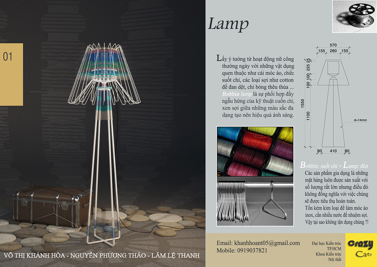 Lamp furniture contest handmade contemporary