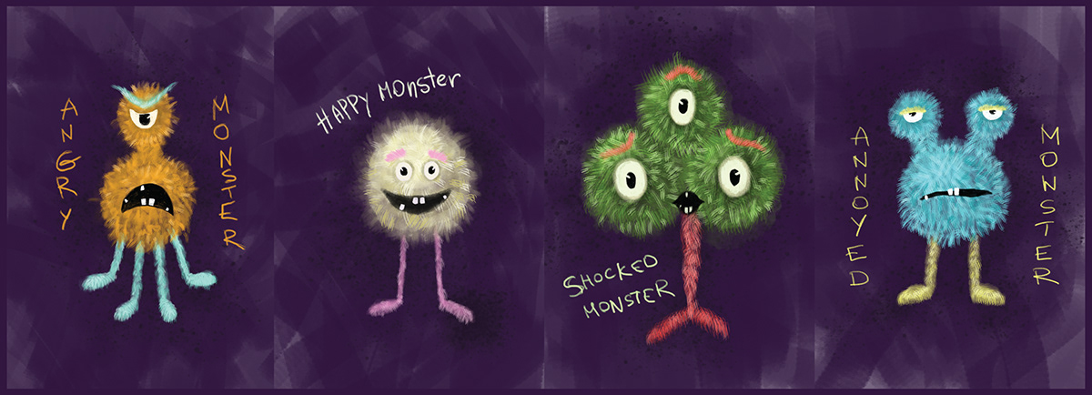 emotion monster children's book children illustration cartoon pencil book cover