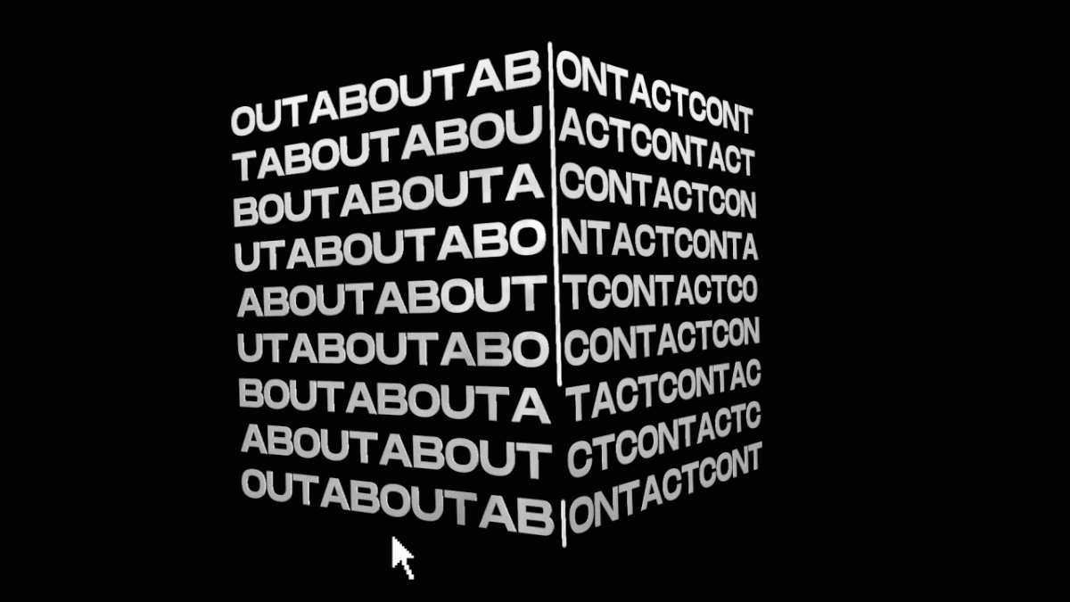 3D black and white Brutalism interaction interactive design Interface motion portfolio type typography  
