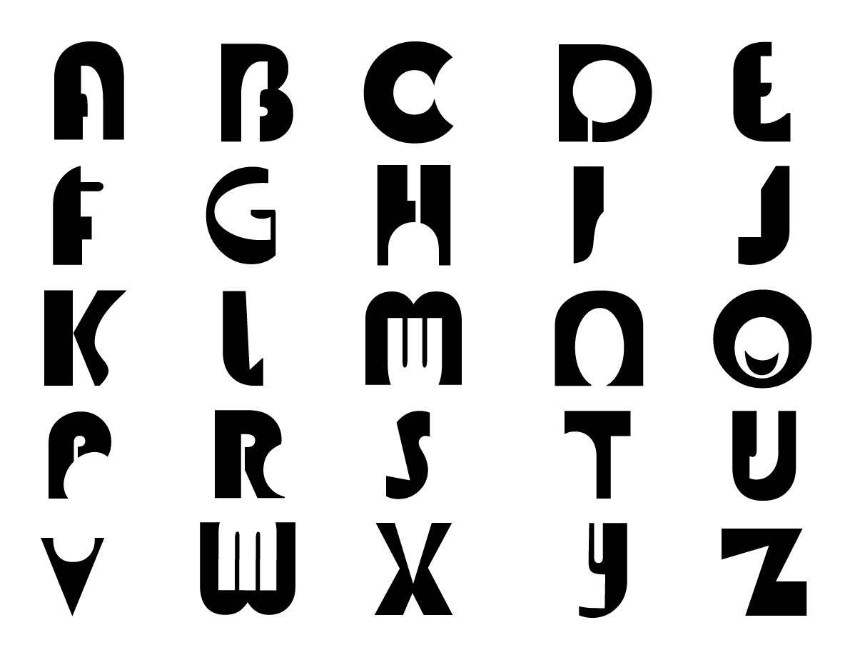 lettering letters letter design alphabet bauhaus vector font design font