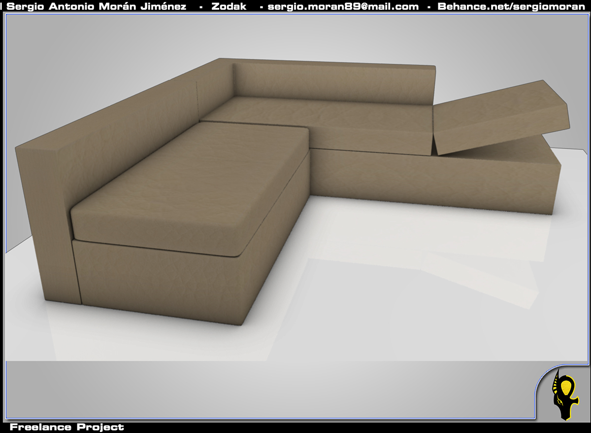 3D Maya Couch sillon Freelance