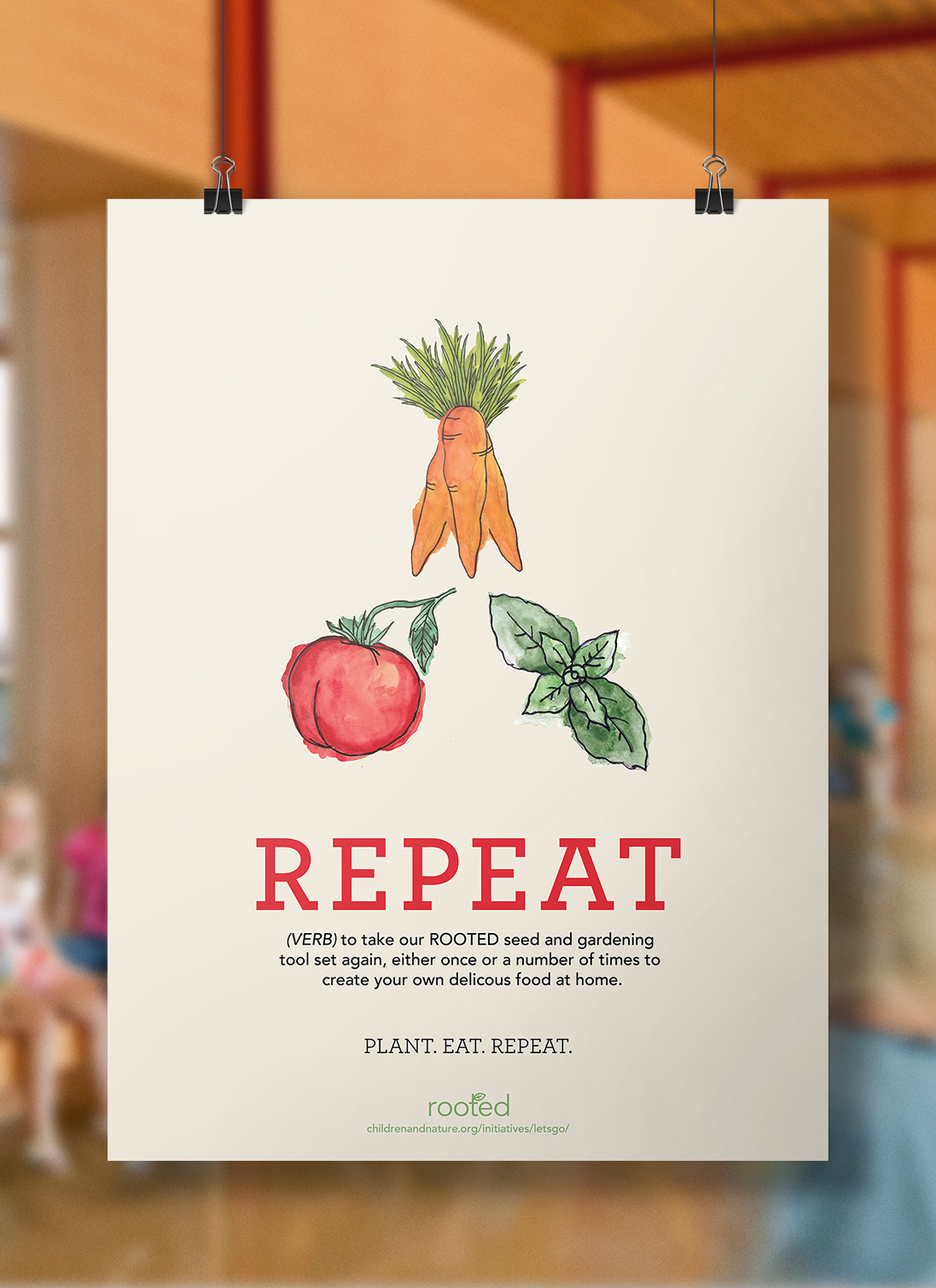 logo illustrations posters children gardening Fun Plant eat Food  vegetables tools seeds Fruit Nature
