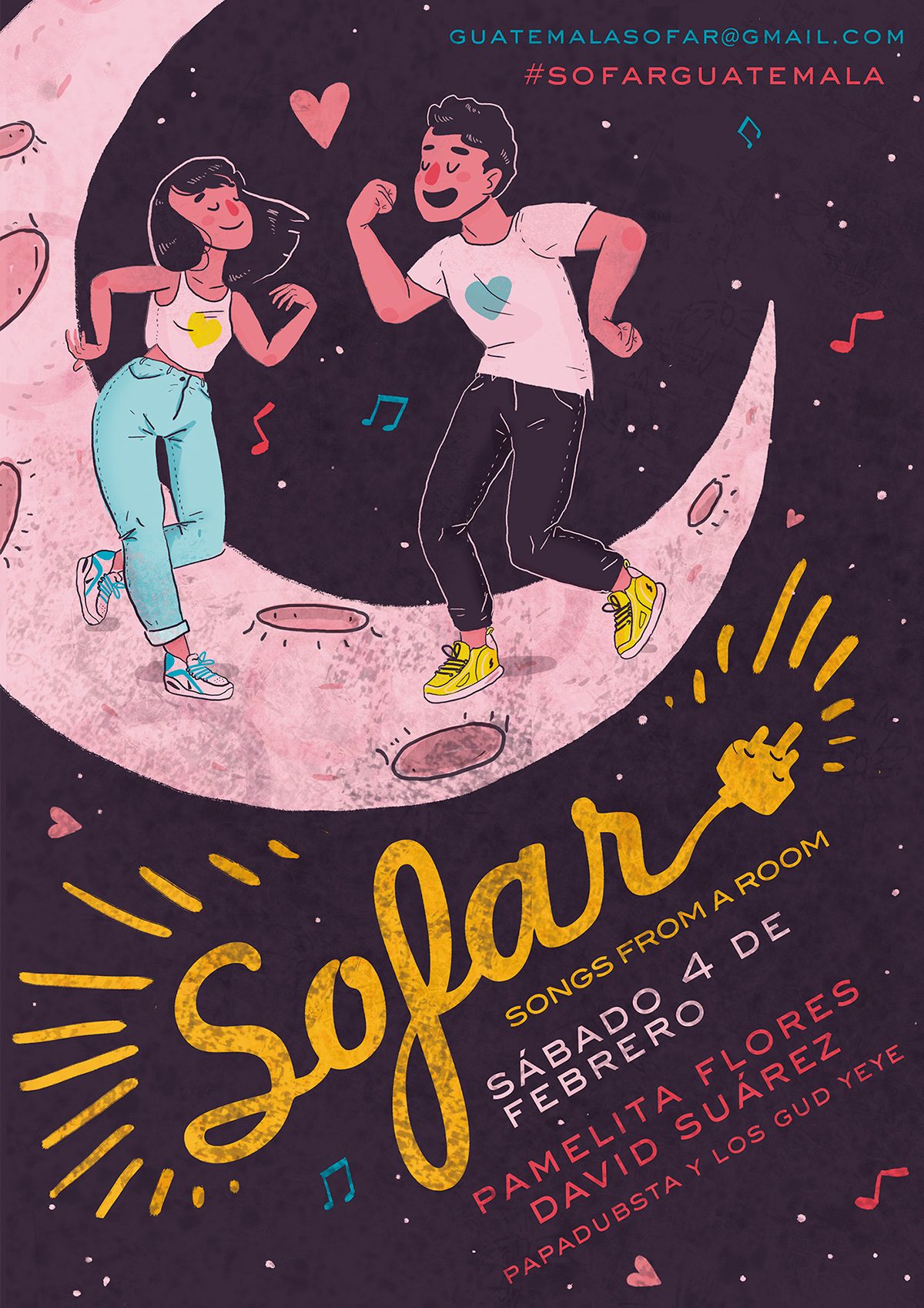 Sofar sofar sounds Local Bands Guatemala Poster Design concert live music DANCE   valentines