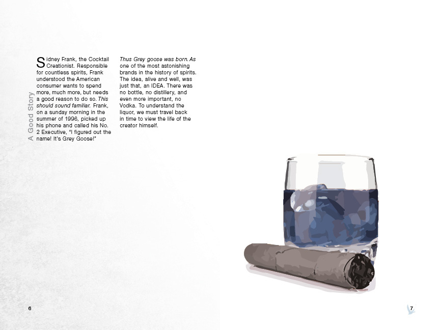 grey goose Vodka Layout book print layout French Digital Page print