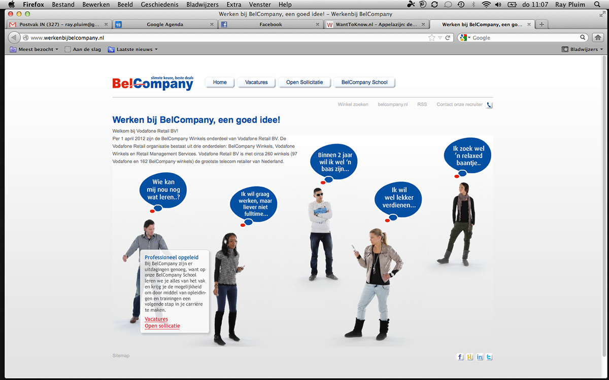 Belcompany recruitment Job Offer phone company Students store