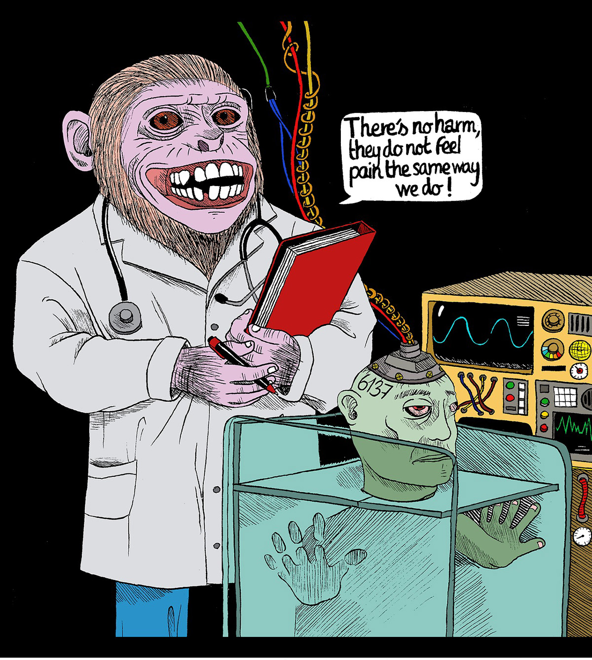 monkey animal testing torture laboratory