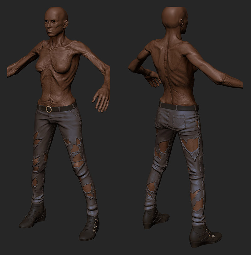 3D-model Zbrush Character sclupting zombie monster R.I.P.D.