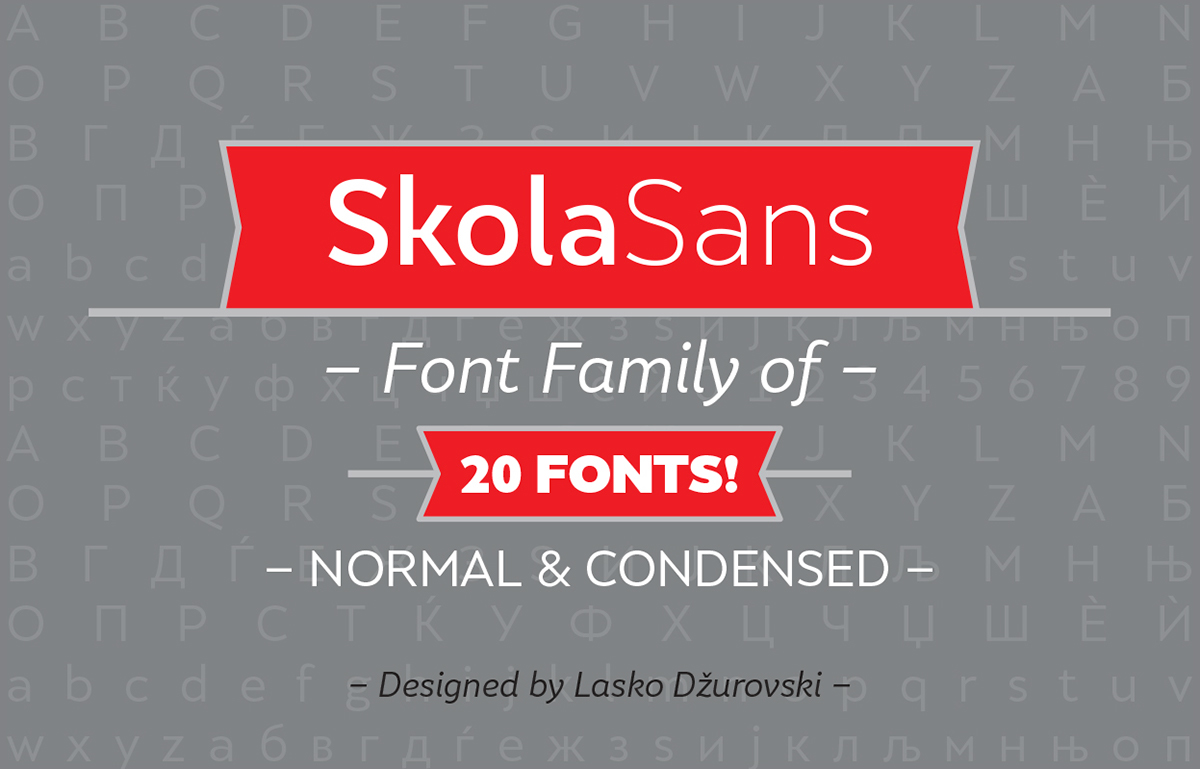 Free font font family SkolaSans Lasko Dzurovski