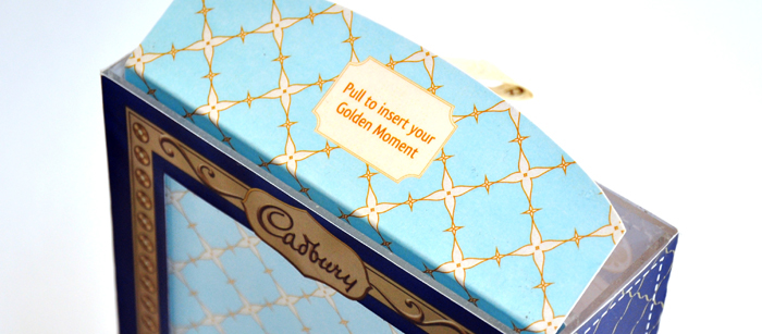 Cadbury chocolate limited edition special golden moments packaging design