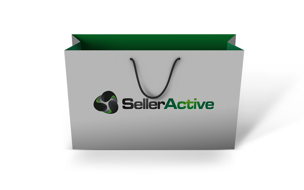 logo seller Active green black modern money