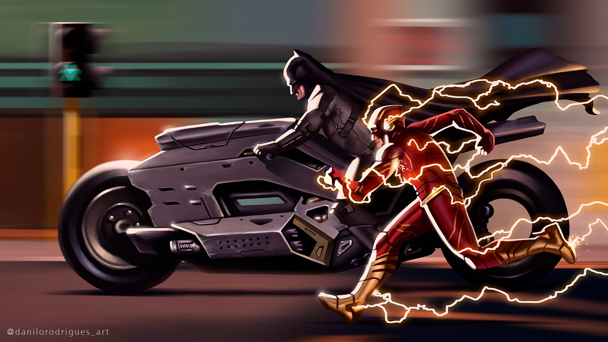 batman comics concept art dc Digital Art  digital illustration Flash ilustracion