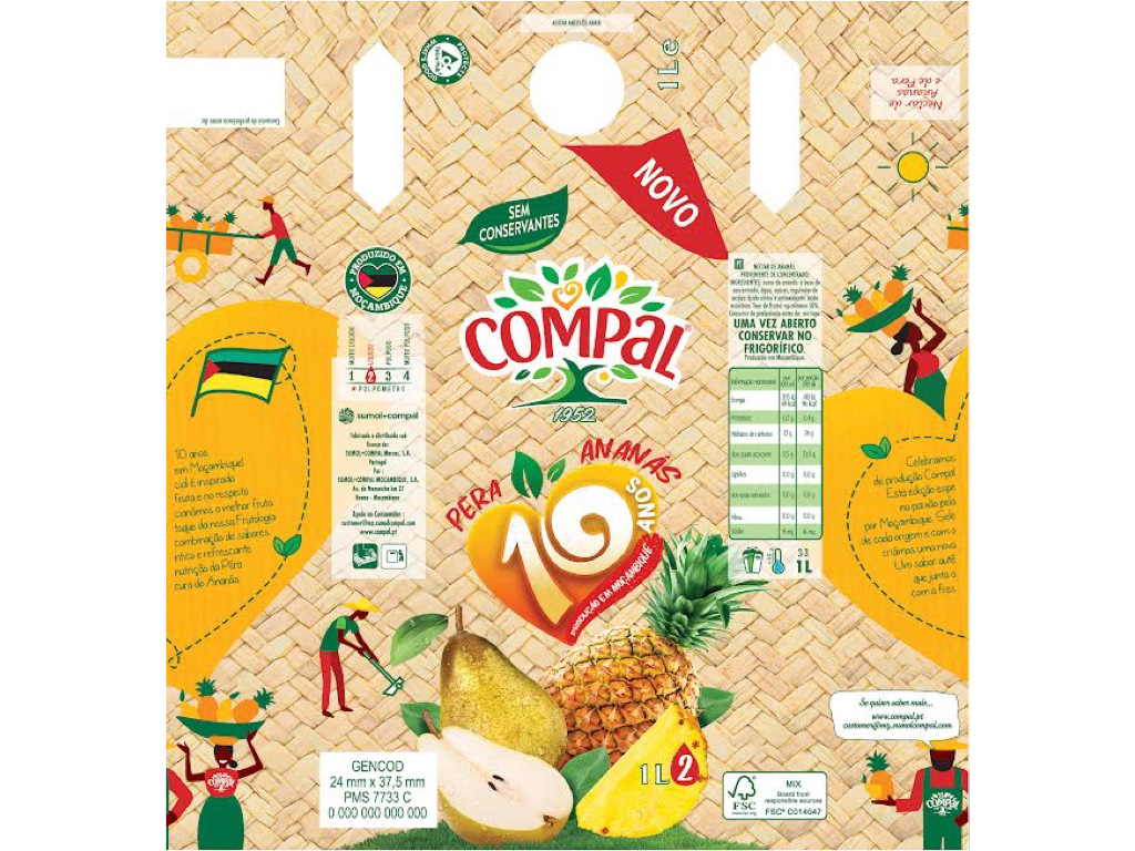 compal juice Packaging brand identity mozambique