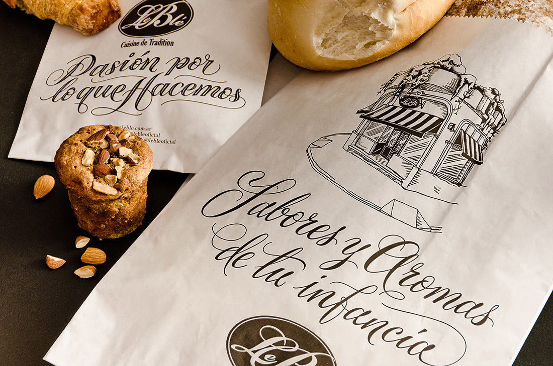 La Ble sabores aromas pain au chocolat croissant bagel Pan bread ilustration lettering ilustracion letras type yani arabena guille vizzari
