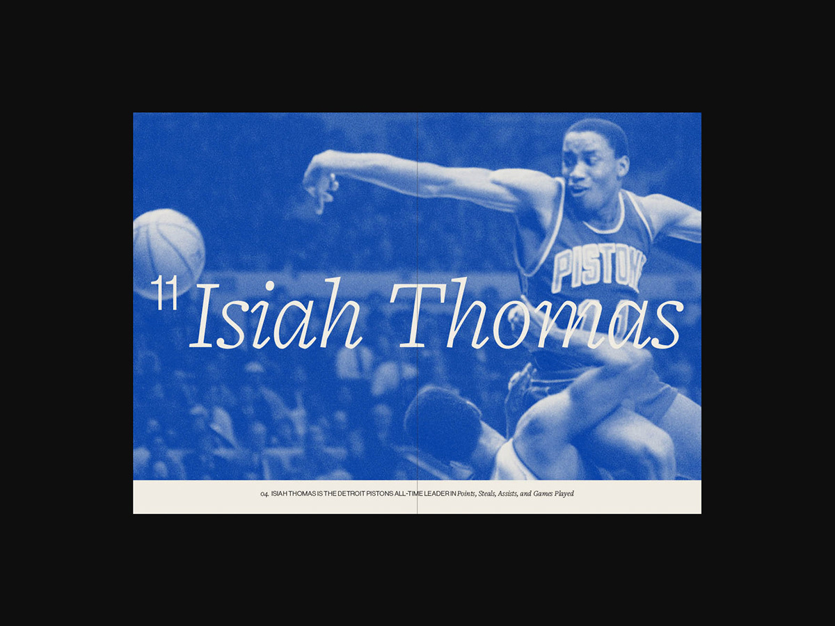 detroit editorial design  graphic design  Layout NBA Nike sports swiss trend typography  