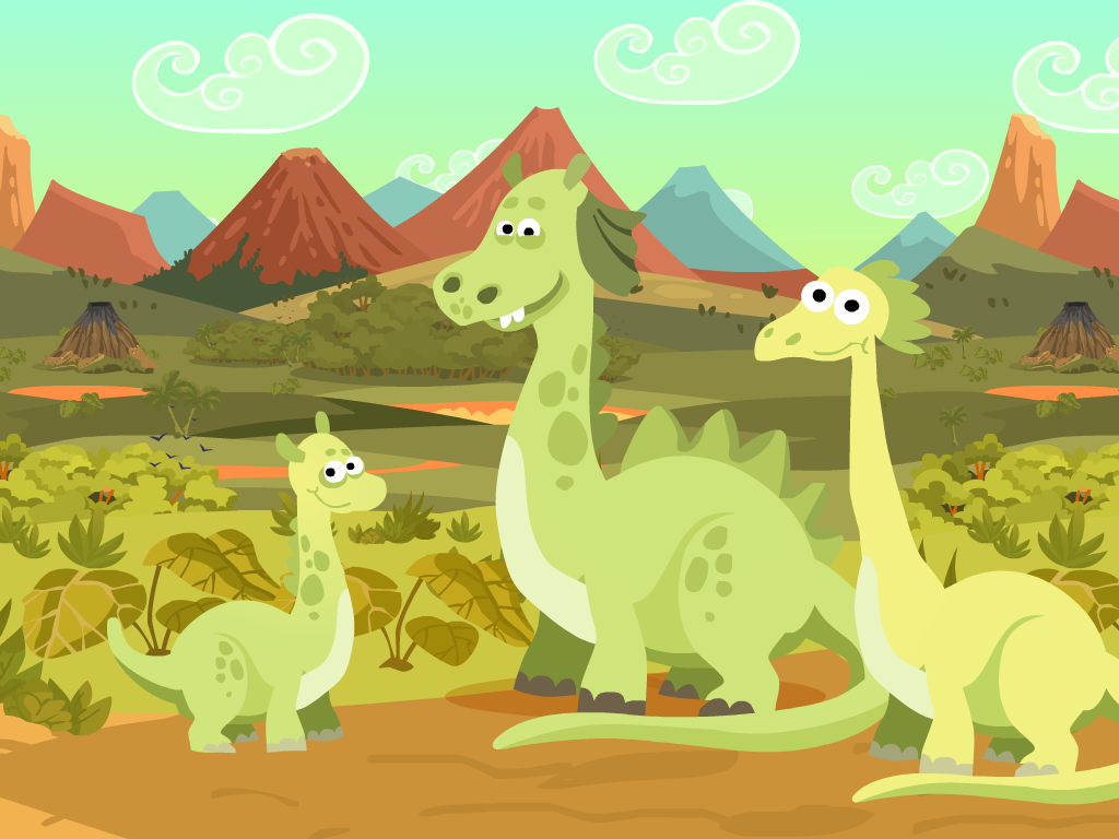 Super U Dinos Game Art backgrounds dinosurus