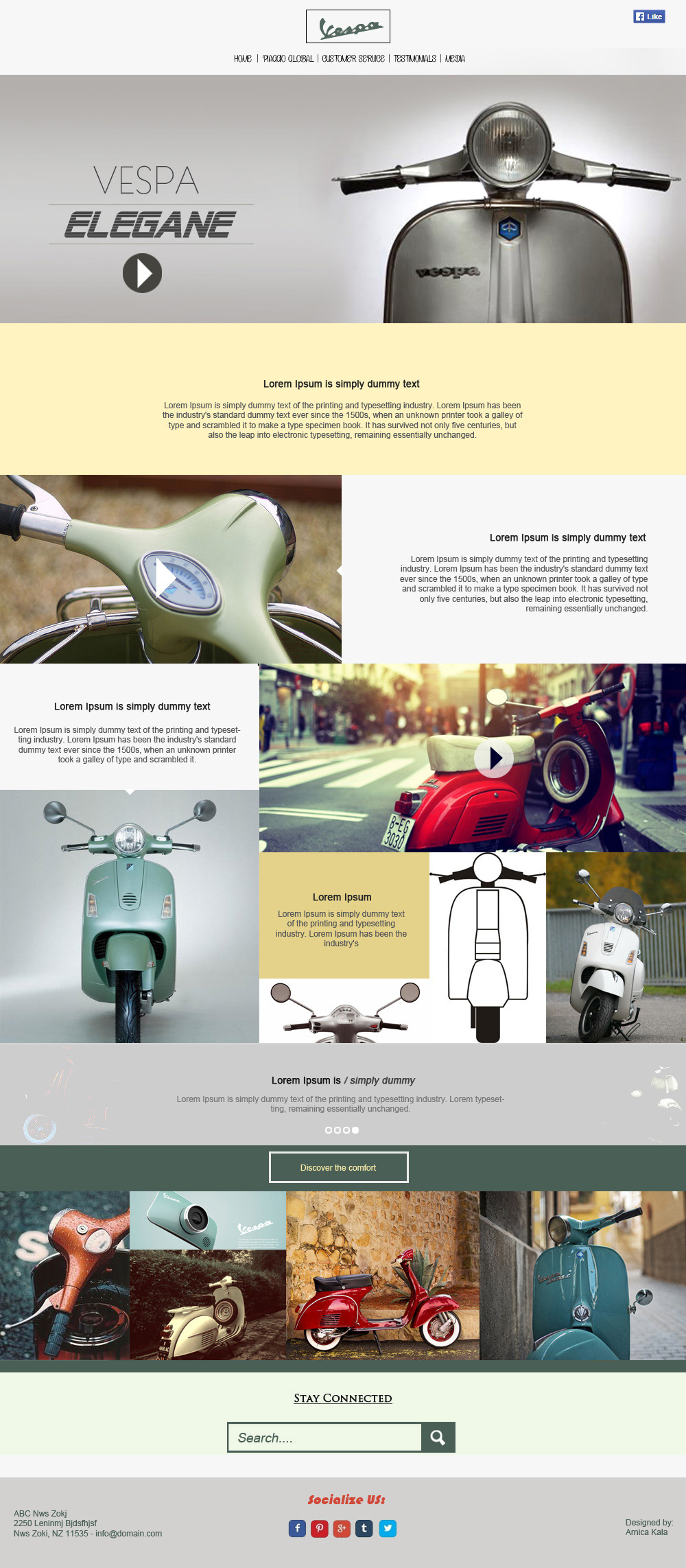 One Page template Responsive template UI Website Web user-interface simple-sleek design