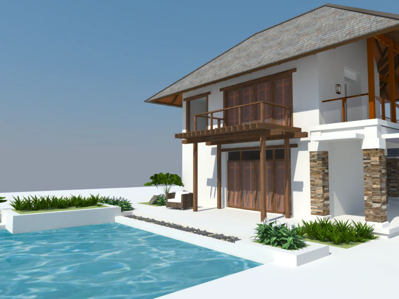 seaside villa resort tropical architecture