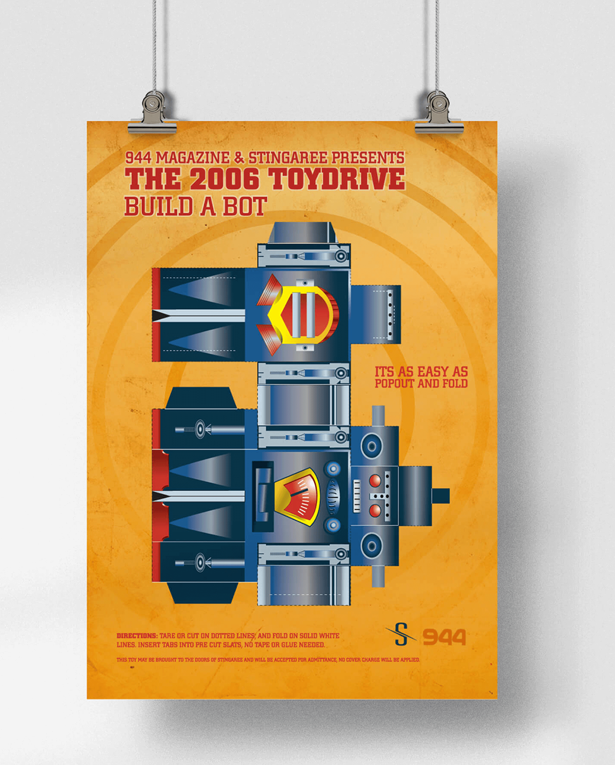 die cut robot Advertising  branding  cutout magazine print print design  toy toy design 