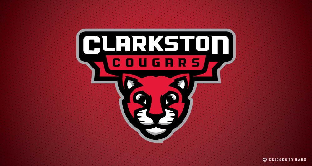 athletics branding  Clarkston Elementary cougar mascot cougars School Logo Sports logo tyler texas