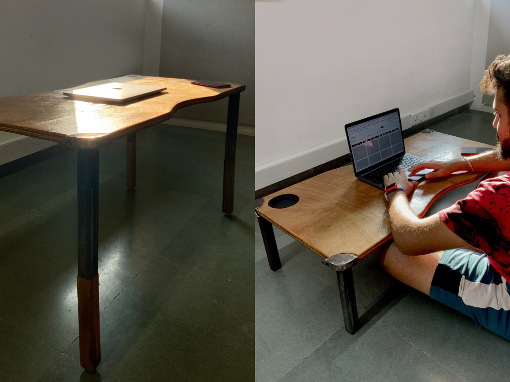 3D collapsible furniture desk furniture furniture design  keyshot render modern officefurniture Render Smartdesk