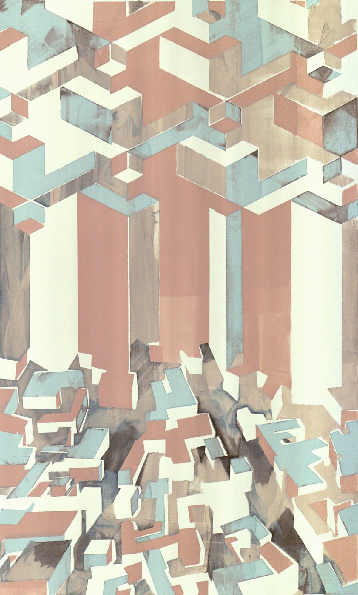 tesselation cityscape silkscreen collage